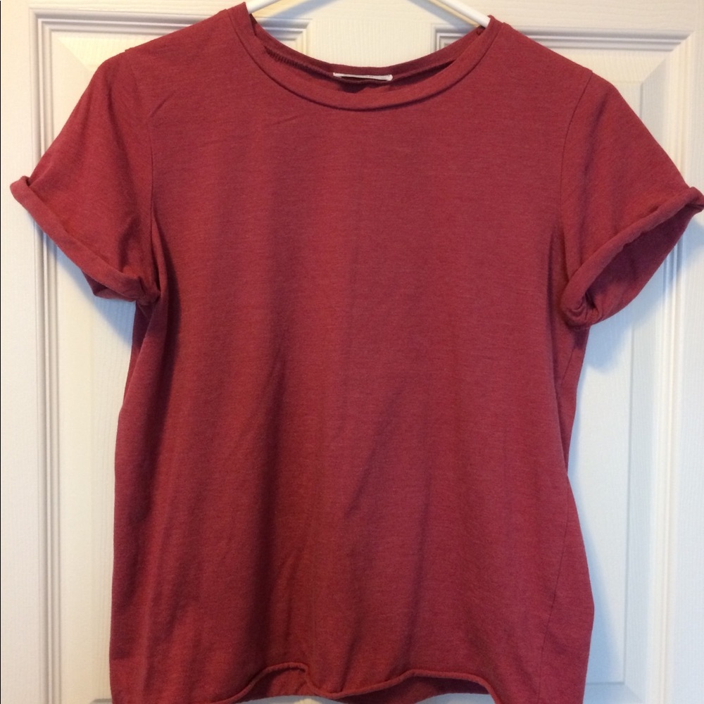 Women’s Red Distressed T-Shirt Small/Medium Top